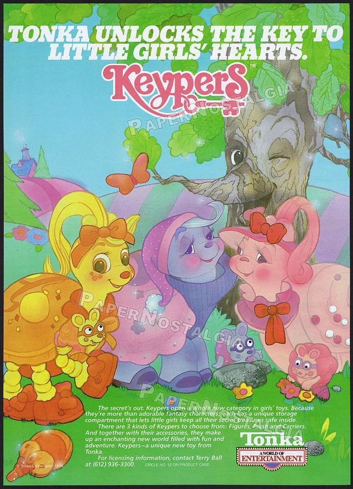 KEYPERS - Original 1986 Trade AD / poster _ TONKA licensing girls toys promo - Image 1 of 1