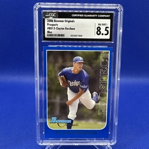 2006 CLAYTON KERSHAW Bowman Originals Rookie (RC) Blue Variant /249 BO13 CGC 8.5 - Picture 1 of 3