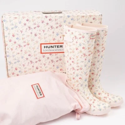 Bota de lluvia alta Hunter x LoveShackFancy para mujer - talla 8M - retazos amanecer Foto 1 de 4