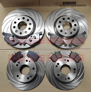 DISCOS Y PASTILLAS DE FRENO DELANTEROS Y TRASEROS RANURADOS HONDA CIVIC 1.4 1.8 2.2 2006-2011 - Imagen 1 de 1
