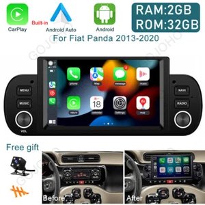Apple Carplay for 2013-2020 Fiat Panda Android 13 Car Stereo Radio GPS Navi Wifi - Picture 1 of 18