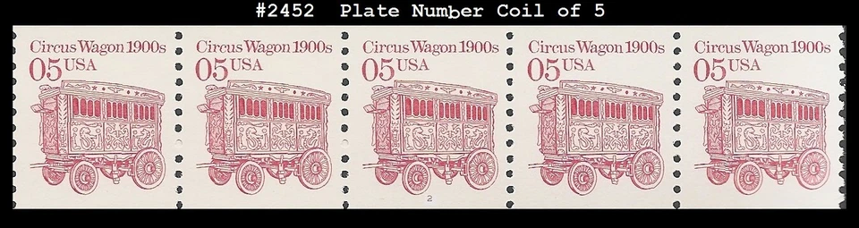 USA4 #2452 MNH PNC5 Pl #2 Circus Wagon Trans - Image 1 of 1