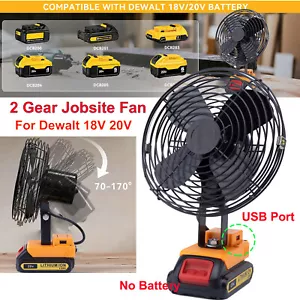 Portable Camping Fan For Dewalt 20V Li-ion Battery Handheld Jobsite Fan Cordless - Picture 1 of 15