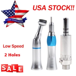 Dental Slow Low Speed Handpiece E-type Push Button Contra-Angle 2 Hole NSK Style - Bild 1 von 46