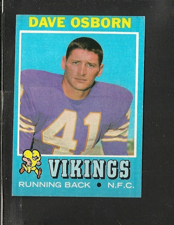 8405* 1971 Topps # 225 Dave Osborn NM-MT - Image 1 of 1