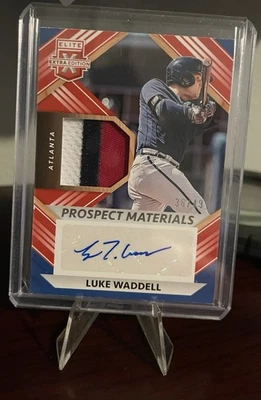 ⚾️ 2022 Luke Waddell #D/49 AUTO RC Prospect Materials Elite Extra Edition Braves - Image 1 of 2