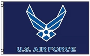 US Air Force Flagge New Style Flügel Logo 3x5 ft USAF weiß auf blau Veteran Active - Bild 1 von 1