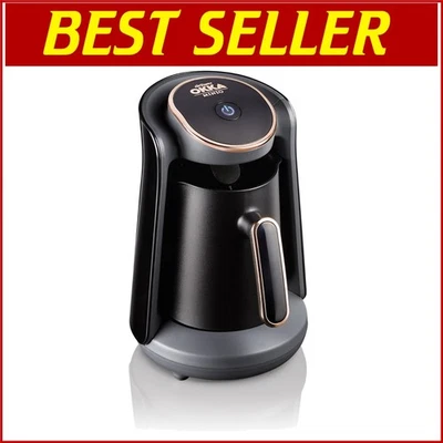 Minio Automatic Turkish Coffee Machine, 4 Cup Capacity in Black/Gold Elegance - Image 1 of 4