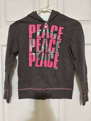 Niña - Justicia - Gris/Rosa - Chaqueta con Capucha con Cremallera - Talla 8 Foto 1 de 4