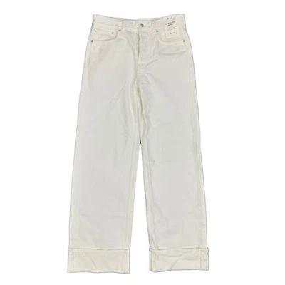 Jeans holgados MADEWELL bajos 23 blancos puros pierna ancha puños fijos denim NWD B22 Foto 1 de 4