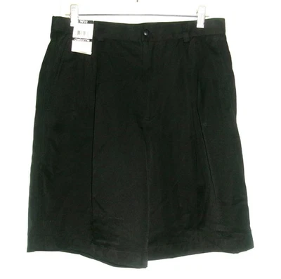 Pantalones Cortos Claiborne Essentials Plisados Frontales Negros $45.00 Para Hombre 32 Nuevos con Etiquetas Foto 1 de 4