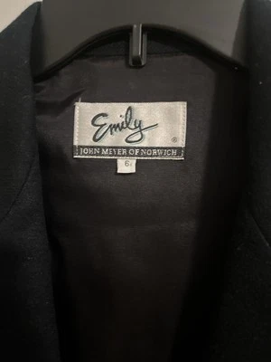 Blazer vintage para mujer Emily John Meyer Of Norwich talla 6 negro 100 % lana usado en excelente estado Foto 1 de 4
