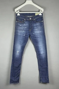 Pantalones de mezclilla lavados azul zanahoria ajustados elásticos DIESEL TEPPHAR talla W28 L32 - Imagen 1 de 19