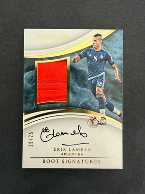 2017 Panini Immaculate - Assinaturas de botas Erik Lamela #BS-EL /25  - Imagem 1 de 2