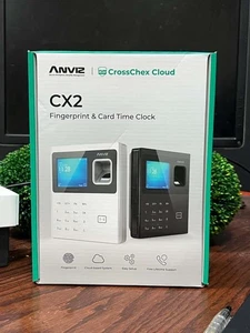 ANVIZ Time Clocks for Employees Small Business - CX2 Fingerprint Biometric NEW - Picture 1 of 5