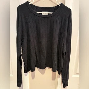 Camiseta Aerie negra acanalada manga larga - Imagen 1 de 3