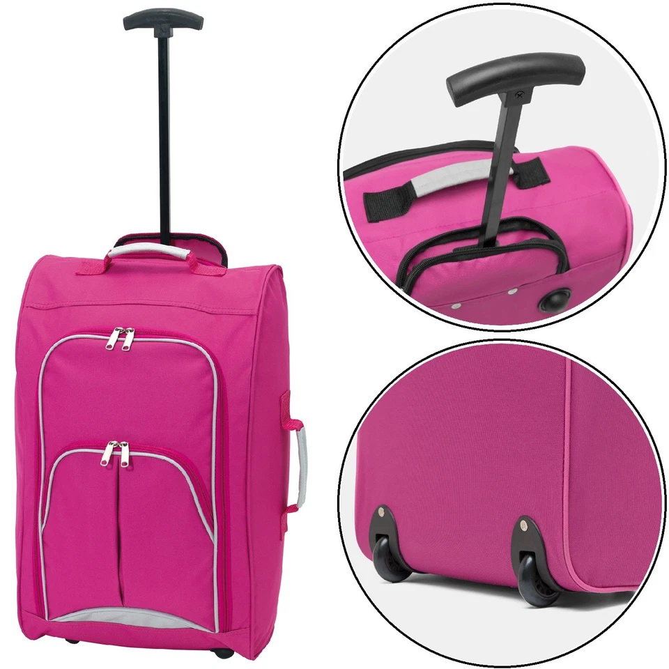 Handgepäck Trolley Bordcase 55x33x20cm 35L pink leicht 2 Rollen Koffer - Bild 1 von 4