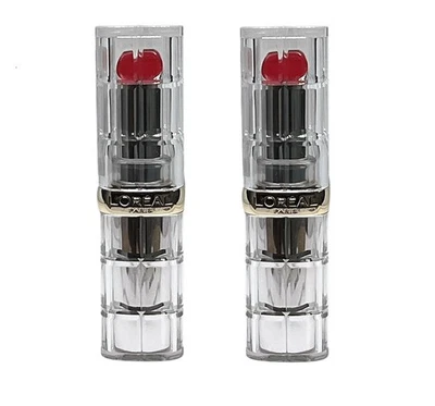 Pack of 2 L'Oreal Paris Colour Riche Shine Lipstick, Enamel Red # 924 - Image 1 of 4