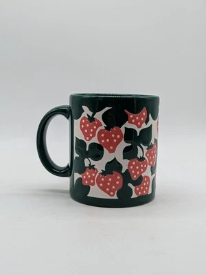Caneca de café verde morangos vintage Waechtersbach Espanha - Imagem 1 de 4