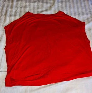 Lou & Grey red oversized sleeveless shirt Size Large - Picture 1 of 3