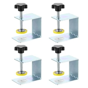 4 Stück Schubladenfront-Montageklemmen, 2,5 mm kaltgewalzte Stahlklemmen, silber - Bild 1 von 6