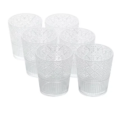 Victoria 16 OZ. Vidrio DOF acrílico transparente (juego de 6) Foto 1 de 4