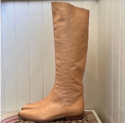 Botas de cuero para mujer Dries Van Noten en marrón camel Foto 1 de 4