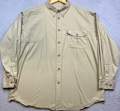 Camisa Beretta Para Hombre XL Beige Ventilada Abotonada Caza Exterior Acolchada Hombro L.S Foto 1 de 4