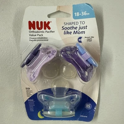 Ортодонтическая соска Nuk светящаяся в темноте для 18-36 месяцев - Изображение 1 из 2