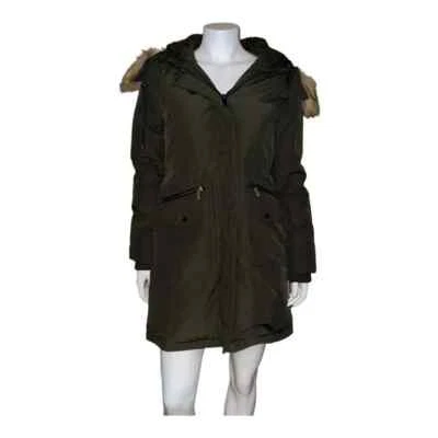 Parka para mujer French Connection con capucha ribete de piel sintética Loden extra pequeña nueva con etiquetas Foto 1 de 4