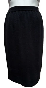 Vintage Marisa Christina Strickrock mittel schwarz Bleistift elastische Taille Stretch elegant - Bild 1 von 9