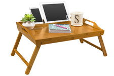 LapGear Media Bed Tray - Natural Bamboo Fits Most 17.3" Laptops - Style #78107