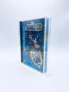 UV PROTECTED Hard Acrylic Box For CD Long SEGA Saturn/PS1/Sega CD Magnet Locks - Picture 1 of 9