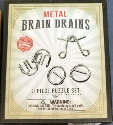 Frustrating 3pc Brain Teaser Metal Puzzles - Image 1 of 4