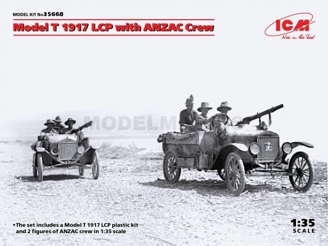ICM 35668 1/35 Model T 1917 LCP with ANZAC Crew - Immagine 1 di 1