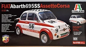 ITALERI FIAT ABARTH 695SS ASSETTO CORSA 1/12 SCALE MODEL KIT - Picture 1 of 6