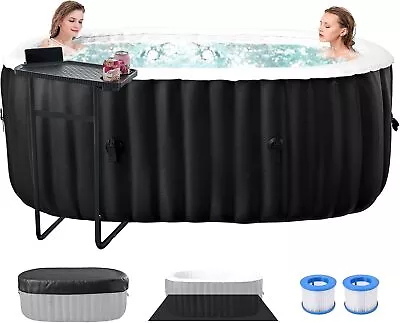 H&ZT Hot Tub 75”X47”X26” Inflatable Hot Tub 2 Person Portable Blow Up Hot Tub - Image 1 of 4