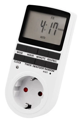 Digitale Zeitschaltuhr Steckdosen Timer Wochenzeitschaltuhr 24Std 10Prog. 3680W - Bild 1 von 4
