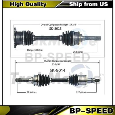 左 + 右前 CV 轴轴适用于 1989 年铃木 Sidekick 1990 铃木 Sidekick — 第 1/3 张图片