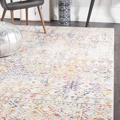 HARBOR MULTI COLOUR BOHO TRIBAL AZTEC MOROCCAN MODERN FLOOR RUG - 4 Sizes **NEW* - image 1 of 4