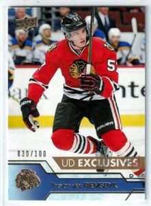 2016-17 Upper Deck Exclusives #294 Trevor van Riemsdyk /100 - Chicago Blackhawks - Imagen 1 de 2