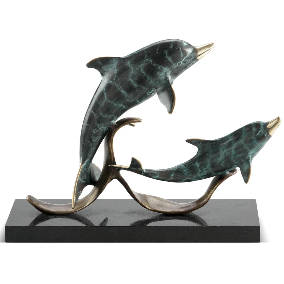 SPI Home Sailor's Delight Double Dolphins Statue 80180