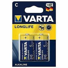 Varta Longlife D Alkaline Batteries LR14 - Pack of 2