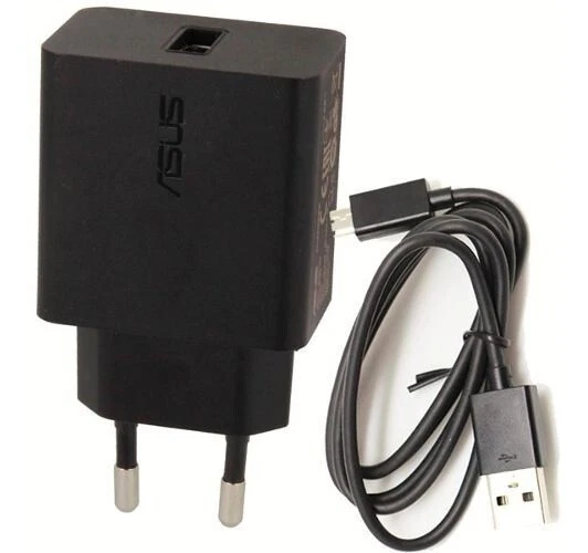 Caricabatteria 2A Presa Cavo Trasferimento Micro USB Nero Originale ASUS - Immagine 1 di 1