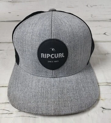 Gorra de béisbol Rip Curl gris malla ajustable Snapback usada en excelente estado Foto 1 de 4