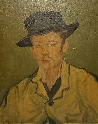 Impresión litográfica vintage de Vincent Van Gogh retrato de Armand Roulin 19,5"x15,75" Foto 1 de 4