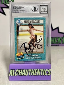KRISTI YAMAGUCHI SIGNED SI FOR KIDS 1989 #92 CARD BECKETT 10 AUTOGRAPH SLABBED - Picture 1 of 2