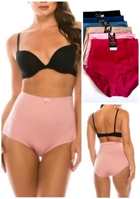 Lot 2-6 Women's Pack High Waist Cool Brief Underwear Girdle Panties Plus 69061 - Image 1 of 4