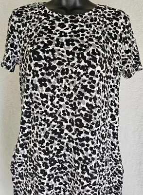 Vestido Feminino Ellen Tracy Tamanho P Pequeno Preto Cinza Branco - Imagem 1 de 4