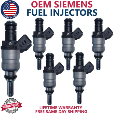 Inyectores de combustible SIEMENS x6 genuinos nuevos para BMW Z3 1999, 2000, 2001, 2002 2,5 L I6 Foto 1 de 2